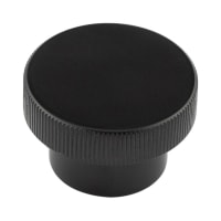 Hoxton by Frelan Thaxted Lines Round Cabinet Knob - 40mm Diameter - Black
