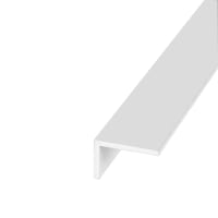 Rothley 2000mm Plastic Angle - Unequal Sided - 20 x 10 x 1mm - White