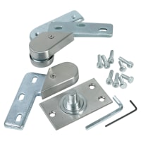 Top & Bottom Pivot Set - 100 x 28mm - Satin Stainless Steel