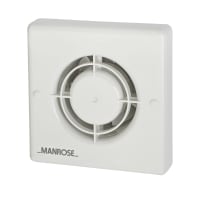 Manrose XF100H Axial Humidistat Extractor Fan - 4 Inch/100mm - White