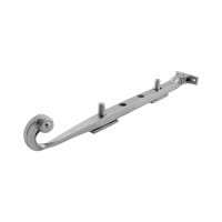 Hampstead Solid Curl Casement Window Stay - 10 Inch/250mm Length - Soft Satin Chrome