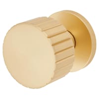 Jedo by Frelan Satin Brass Mortice Door Knob - 60mm Rose Diameter - Cog Range
