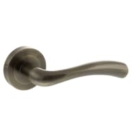 Atlantic Status Texas Door Handle on Rose - Antique Brass