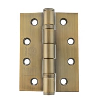 Atlantic Twin Ball Bearing Grade 13 Butt Fire Door Hinge - 102 x 75 x 3mm - Antique Brass - Pair