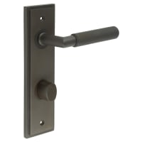 Burlington by Frelan Dark Bronze Fire Rated DIN Bathroom Door Handles - Piccadilly - Inner 2 - 200 x 55mm