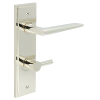 Burlington by Frelan Polished Nickel Fire Rated DIN Bathroom Door Handles - Mayfair - Inner 3 - 200 x 55mm