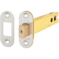 Altro 8mm Bolt Through Tubular Bathroom Deadbolt - 127mm Case - 108mm Backset - Radius - Satin Stainless