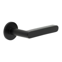 CRES by Frelan Black Sprung Fire Rated Door Handles on Round Rose - CR-101 Range