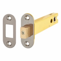 Altro 8mm Bolt Through Tubular Bathroom Deadbolt - 127mm Case - 108mm Backset - Radius - Black Nickel