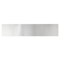 Touchpoint Aluminium Kick Plate - 800 x 150 x 1mm - 8 Screw Holes - Radius - Satin Anodised