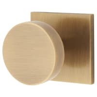 Heritage Brass by M Marcus Disc Cabinet Knob on Square Backplate - 32mm Diameter - Antique Brass