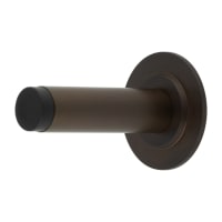 Burlington by Frelan Plain Projection Door Stop on Stepped Rose - 76mm Projection - Dark Bronze