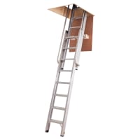 Werner Aluminium Deluxe Loft Ladder - 2310 - 3250mm Height