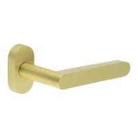 CRES by Frelan Satin Brass uPVC Multipoint Door Handles on Oval Rose - CR-101 Range