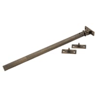 Hampstead Willow Knurled Casement Window Stay - 10 Inch/250mm Length - Antique Brass