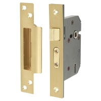 Yale M550 Bolt Through 5 Lever Sashlock - 76mm Case - 57mm Backset - Polished Brass