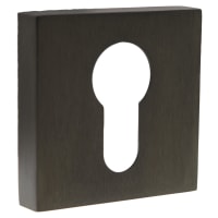 Atlantic Forme Square Escutcheon - 50 x 50mm - Euro - Urban Dark Bronze - Pair
