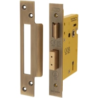 Altro Architectural Bolt Through 5 Lever Sashlock - 78mm Case - 57mm Backset - Square - Antique Brass