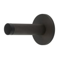 Burlington by Frelan Knurled Projection Door Stop on Plain Rose - 76mm Projection - Dark Bronze