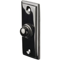 Altro Black Nickel Rectangular Bell Push - 83 x 33mm