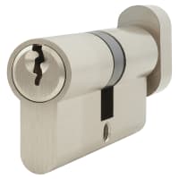 Altro 6 Pin 70mm Euro Thumbturn Cylinder - 35mm Turn + 35mm - Satin Nickel - Keyed To Differ