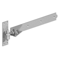 GateMate Medium Duty Adjustable Hook & Band Gate Hinge - 450 x 50mm - Galvanised - Pair