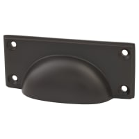 From The Anvil Art Deco Cabinet Cup Handle - 84mm Centres - Aged Bronze