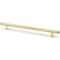 From The Anvil Brompton 14mm Knurled T-Bar Cabinet Pull Handle - 224mm Centres - Polished Brass