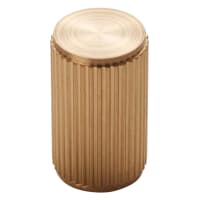 Carlisle Brass Lines Cylinder Cabinet Knob - 18mm Diameter - Satin Brass