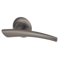 Altro Gun Metal Door Handles on Round Rose - Southwold Range