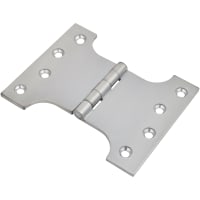 Parliament Hinge - 100 x 75 x 125mm - Satin Chrome - Pair