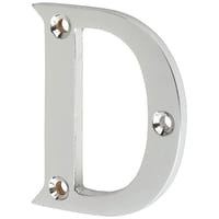 63mm Screw Fix Door Letter - D - Polished Chrome