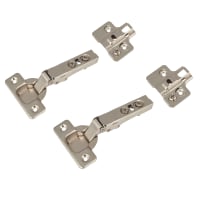 Klug Clip-on Soft Close Cabinet Hinge - 95° - Inset - Zinc Plated - Pair