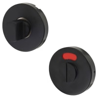 Altro Bathroom Turn & Release with Indicator - 52mm Diameter - Matt Black