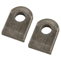 Gate Eye to Weld with Straight End Base - 19mm Pin - Self Colour Steel - Pair