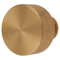 Carlisle Brass Knurled Radio Cupboard Knob On Backplate - Cupboard