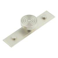 Hoxton by Frelan Murray Round Cabinet Knob on Stepped Backplate - 40mm Diameter - Satin Nickel