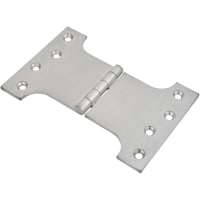 Parliament Hinge - 100 x 100 x 150mm - Satin Chrome - Pair