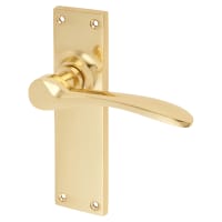 Hampstead Polished Brass Latch Door Handles - Buckingham Range - 152 x 41mm