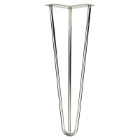 Altro Hairpin Leg - 3 Pin - 400mm Height - Chrome - Pair