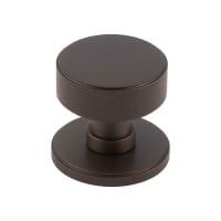 Burlington by Frelan Dark Bronze Knurled Mortice Door Knob - 60mm Rose Diameter - Westbourne Range