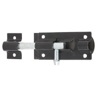 Traditional Tower Gate Bolt - Straight - 76mm Length - Black Japanned