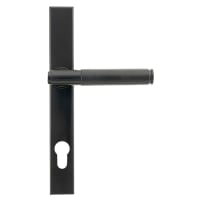 From The Anvil Black uPVC Slimline Knurled Multipoint Door Handles - 92mm c/c - Brompton Range