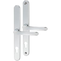 TSS uPVC Multipoint Door Handle - 264mm Bolt c/c - 92mm c/c - Polished Chrome