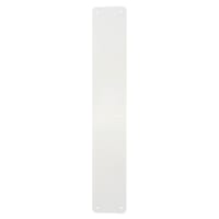 Touchpoint Plastic Plain Finger Plate - 450 x 75 x 1.5mm - White