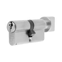 Eurospec 10 Pin 80mm Euro Thumbturn Cylinder - 40mm Turn + 40mm - Satin Chrome - Master Keyed