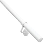 Rothley 40mm Handrail Banister Staircase Rail Support Kit - 3600mm Length - Matt White