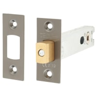 Jedo 5mm Heavy Duty Bolt Through Tubular Bathroom Deadbolt - 102mm Case - 82mm Backset - Square - Dark Bronze
