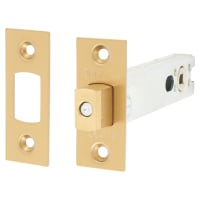 Jedo 5mm Heavy Duty Bolt Through Tubular Bathroom Deadbolt - 102mm Case - 82mm Backset - Square - Sat Brass