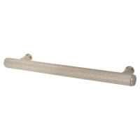 Alexander & Wilks Crispin 15mm Knurled T-Bar Cabinet Pull Handle - 160mm Centres - Satin Nickel